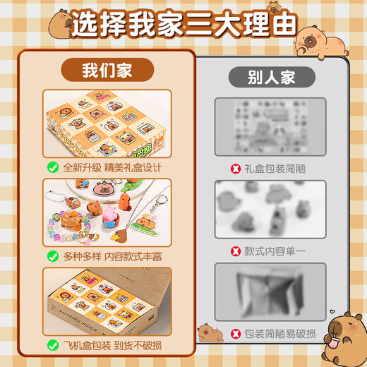 罗璃儿童玩具洞洞乐卡皮巴拉3-6岁女孩生日礼物7-14幼儿园盲盒8女童10