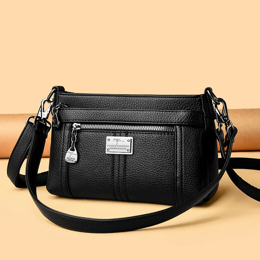 晶轼女士包包2025新款女士单肩包高级感小方包中年妈妈百搭斜挎包软皮 卡其