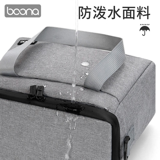 
Baona single-shoulder camera bag digital camera storage bag micro-single SLR lens bag suitable for Fuji Sony Canon regular style - gray small removable partition shoulder strap