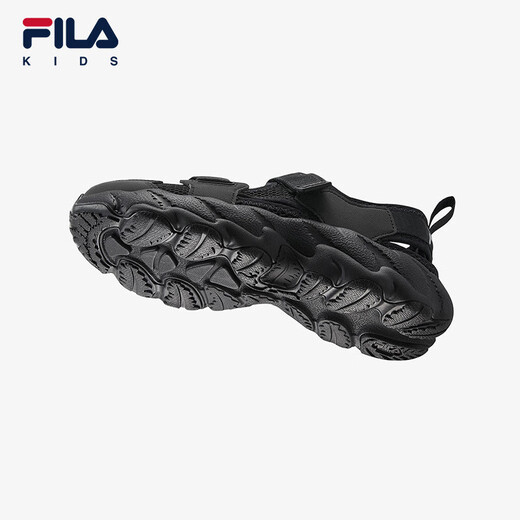 Fila Fila Children's Shoes Sandals 2025 Summer New Men's and Women's Baotou Breathable Velcro Sneakers Black-BK 33