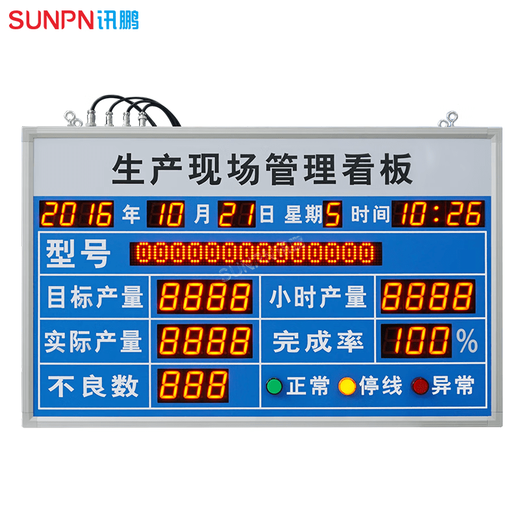 讯鹏工厂车间生产理LED电子看板生产进度监控PLC工业数据显示屏 800*600*70mm(单)-17087 室内