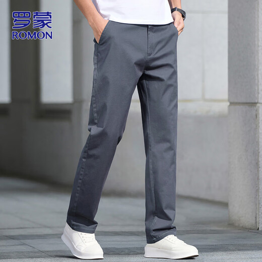 ROMON casual pants men summer pants men loose straight business versatile men pants trousers