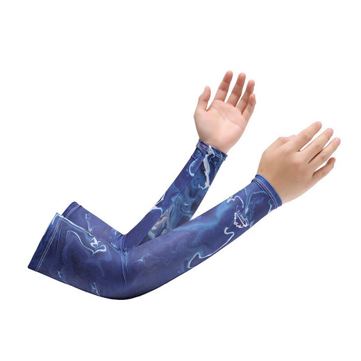 Printed sunscreen summer high-elastic ice silk men's sleeves for sports and cycling A21-HX fishing arm sleeves forest skull one size