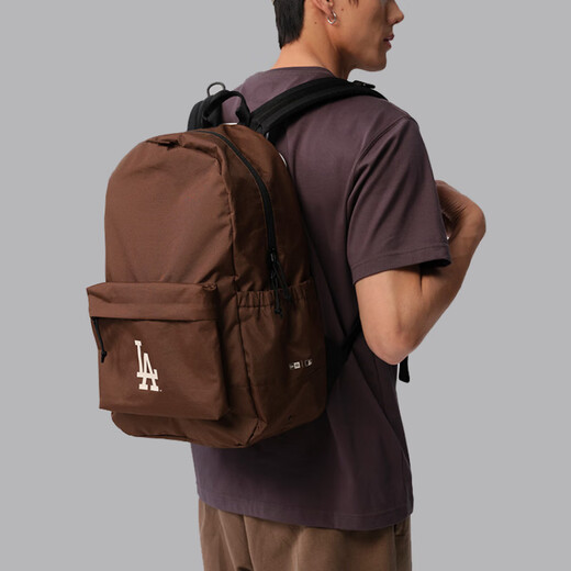 MLBX MLB co-marquée NY Logo Imprimé tendance Basic Casual Fabric Sac à dos Lesbienne Brown