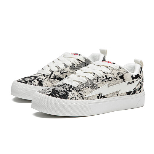 
LIGHTNING X STORM Picasso paintings co-branded lightning men and women's shoes for revenge storm small fragrant bread shoes heightened couple skateboard shoes LS-699 ink rhyme black 39