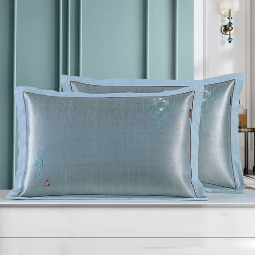 Moos Sommereis Seidenkissen Fall einteilige High-End-Haushaltsmatte Cool Kissen Kernkoffer 4874 cm 48 cm Eisrebe 679 Kohl einteilige Kissenhülle Waschblech Style (Quilt Cover 150*200 cm)