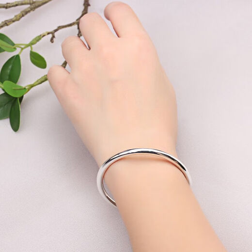 Genuine platinum pt950 smooth plain ring bracelet for women platinum heritage bracelet jewelry birthday gift for girlfriend 4.47g platinum heritage bracelet 54cm