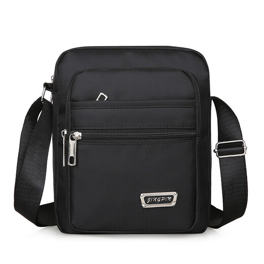 Herrenbeutel Casual Recond Bag Oxford Stoff kleiner Rucksack Herrenbeutel Casual Crossbody Bag Canvas Bag Tragbarer Geschäftstrend [Square-Pull Basic Style]+[YZ3519 Black]