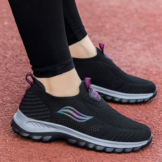 Zulijianai Dad Zulijian Old Man Shoes Men's Summer Mesh Breathable Dad's Shoes Anti-slip Soft Sole Casual Lightweight Sports Breathable 9202 Dark Gray (Men's Model) 40 (250mm)