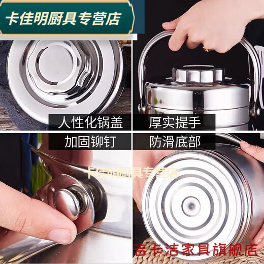 Luxu Jubanxudou thickened 316 stainless steel insulated lunch box convenient extra long student multi-layer office worker large capacity lunch box 1.4L straight-line insulation 4-5 hours