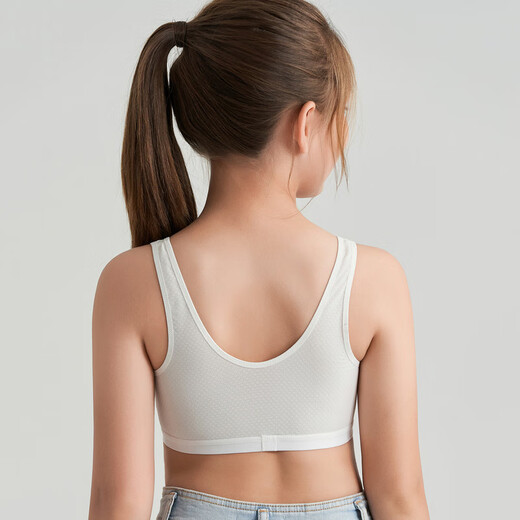 
Aimer kids adore girls half sugar milk skin girl one, two and three stage sports vest AJ115C671 second stage short vest mesh white 160