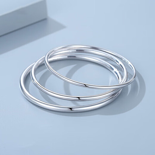 Fudianfeng platinum bracelet for women pt950 pure platinum solid platinum bracelet smooth plain ring round bracelet customized ring number 50-64 optional 100 grams shipped in 7-10 days