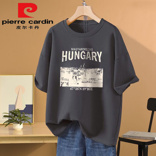 
Pierre cardin heavyweight 100 pure cotton short-sleeved T-shirt for women 2025 new summer casual versatile loose large size half-sleeved top trendy 1047# navy blue [100% cotton] This year's flow S [recommended 80-100Jin [Jin equals 0.5 kg]]