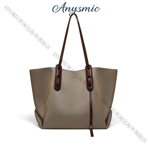 ANYSMIC包包女包奢侈品牌单肩包托特包女2025新款手提包大容量帆布女包 黑色