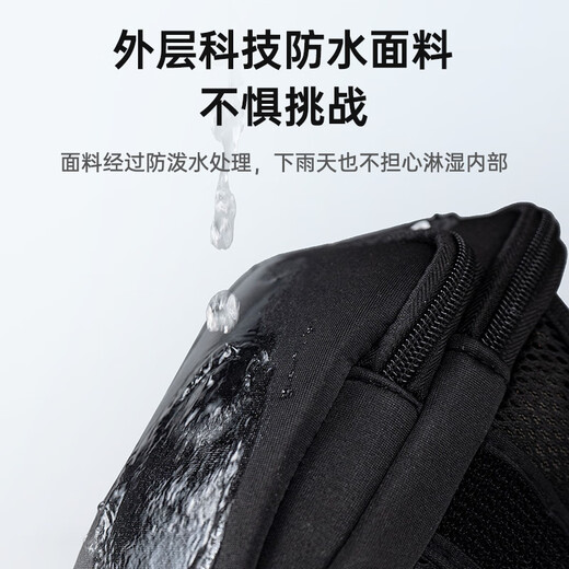 毕亚兹跑步手机臂包 运动手机臂带手腕包 跑步手机携带神器 户外运动骑行手机保护套 莱卡贴肤款JK863黑