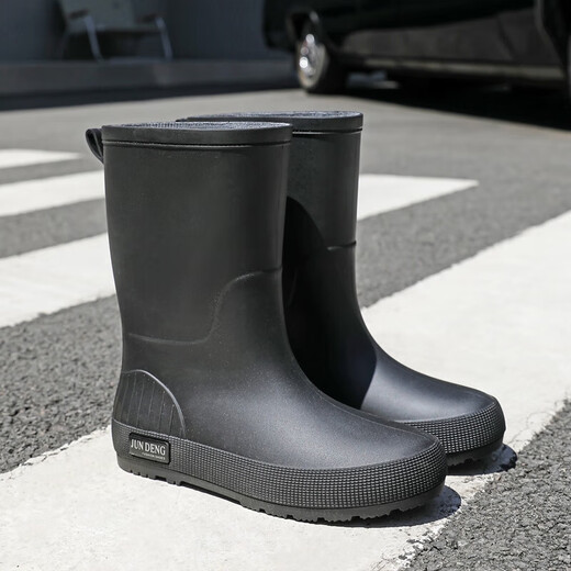 Women's new Japanese women's rain boots fashionable outside anti-slip water shoes Internet celebrity same versatile waterproof rain boots JD313 medium tube-khaki 39-40
