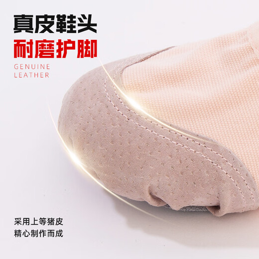 Gunia adult and children's dance shoes, ballet practice shoes, women's soft-soled lace-up children's dance shape cat claw shoes, size 37