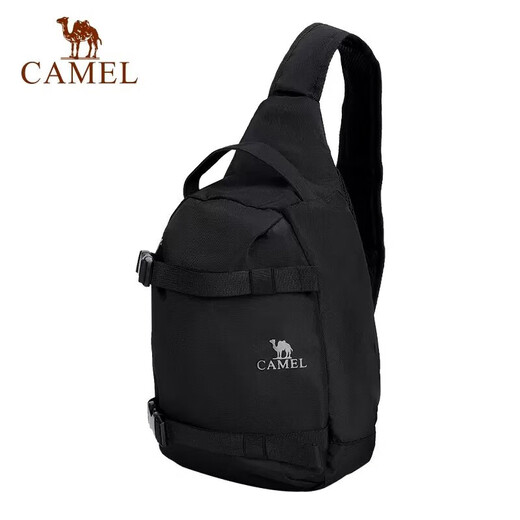 骆驼（CAMEL）户外运动单肩包男女斜挎健身小包休闲挎包骑行包173BAB5009B黑色