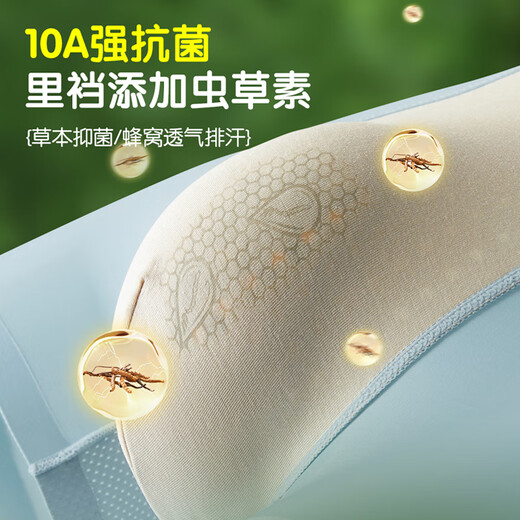 Hengyuanxiang Underwear Men's Hielo Seda para hombres sin trazo 10a Antibacterial Cool Hole Forest Bosque Barra de regalo Cordyceps Care Health
