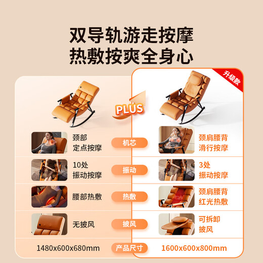 AUX massage chair full body home small 2025 top ten brands compact folding smart sofa chair leisure rocking recliner parents birthday gift practical for parents and elders elegant gray upgraded guide rail walking kneading model + detachable cloak