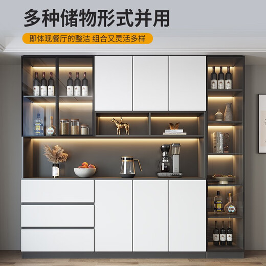 欧派（OPPEIN）2025新款2025新款餐边柜高柜一体靠墙现代简约客厅餐厅家用茶水酒 款式12240*40*220顺丰安装 双门