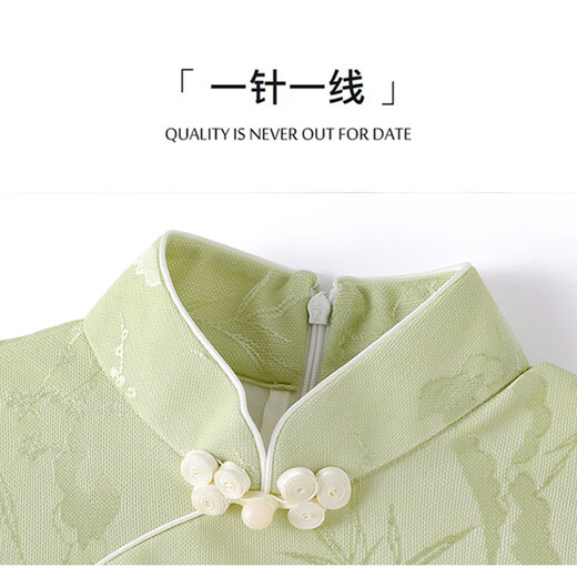 Ehangy light luxury brand dress for women 2025 summer new high-end and gentle style slim green long skirt Green M 80-90Jin [Jin equals 0.5 kg]