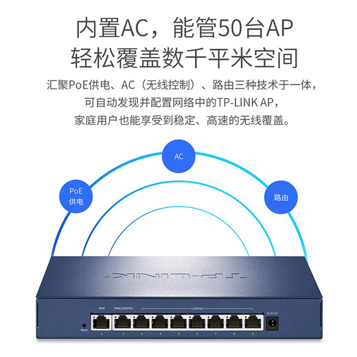 TP-Link Full Gigabit Poe A Integrated Router Enterprise-Klasse-AP-AP-Controller R5009PE-AC 9 Port 2.5G