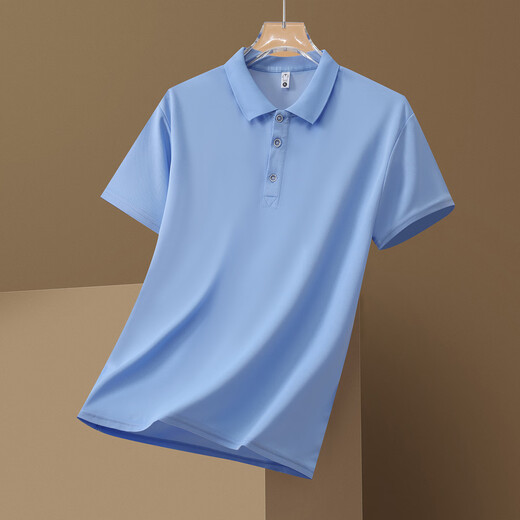 Camiseta de manga corta de cuello de polo judío para deportes de verano para hombres con una camiseta delgada de moda hepg-js-677 negro 3xl