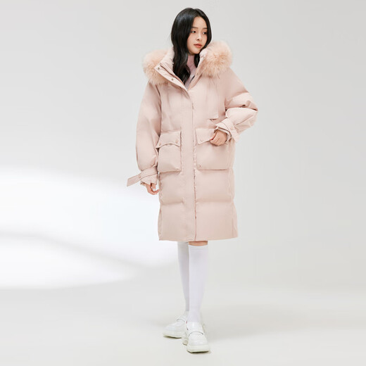 Xuezhongfei [removed from the shelves] [Cheng Yi recommends] Fox big fur collar new autumn and winter versatile warm big fur collar multi-color down light velvet powder 1591 L 170/92A