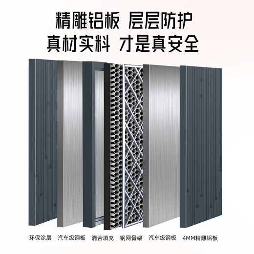 Wl Wangli Niveau 4 Nouveau casting en aluminium Porte de sécurité Porte d'entrée de maison Smart Mère Porte simple Porte unique A200 Veine de doigt avec verrouillage d'écran (P60max) Porte unique 2150 * 1050/2250 * 950