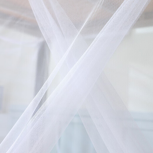 Student Dormitory Mosquito Net Single Bed 0.9x1.9 Upper and Lower Bunk Anti-fall Anti-mosquito Free Installation Household Old-fashioned Mosquito Net Holder Old-fashioned Mosquito Net-White 90cm*195cm*160cm (Specially dense with tent hooks)