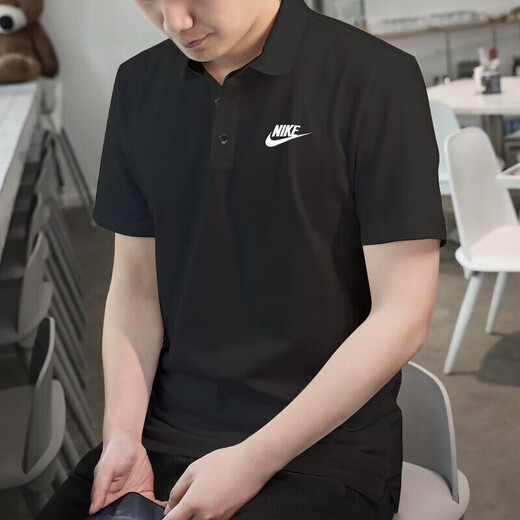 耐克（NIKE）商务POLO衫男翻领棉短袖宽松透气休闲T恤CJ4457 绿色/FN3895-365  S 100-120斤
