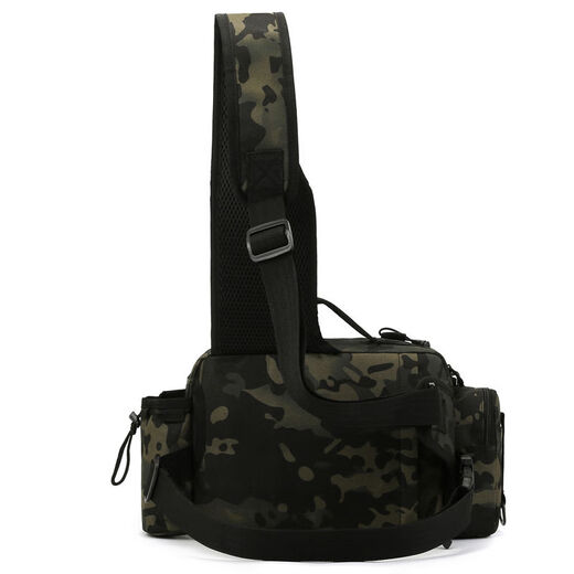 
Multifunctional Luer breast bag large waist bag tactical crossbody fishing fishing bag pole bag outdoor backpack black scorpion CP color