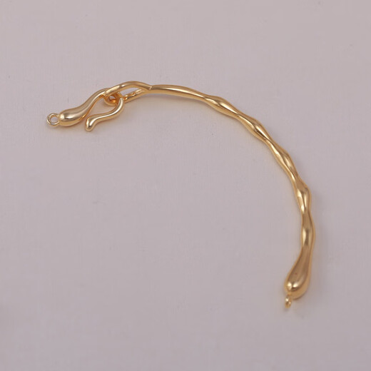 Chili DIY Pearl Accessories S925 Sterling Silver K Gold Craft Fashion Irregular Bracelet Bracelet Hand Decoration Pearl Empty Accessories S925 Silver-Golden Bracelet Does Not Include Pearls