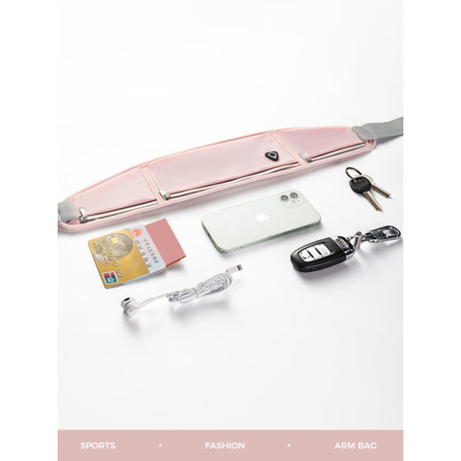 Miyi running mobile phone bag waist bag men's sports fitness cycling marathon outdoor waist bag with mobile phone bag for women classic black 6.8-inch running arm bag one size