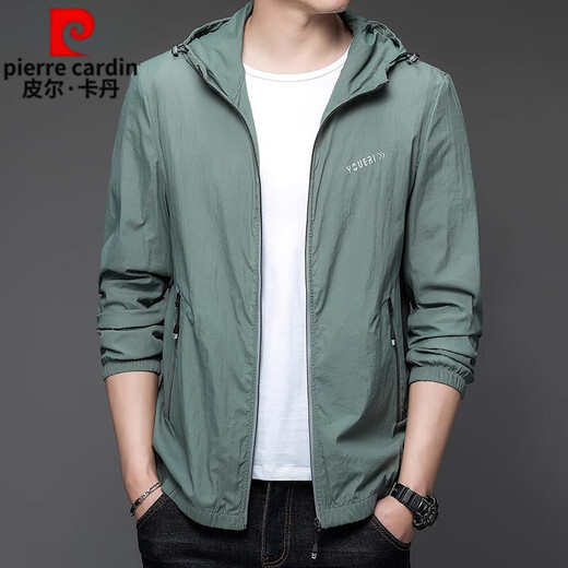皮尔卡丹（pierre cardin）防晒衣男士2025夏季薄款夹克男士休闲透气冰丝钓鱼服外套UPF50+ hyx-N9929连帽防晒外套藏青 M 170 (体重120斤及以下)