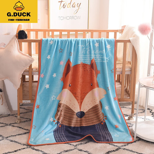 G.DUCKKIDS four-season universal small blanket baby blanket children baby infant stroller windproof blanket office air conditioning blanket bear 100*140