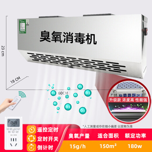 Aijnu wall-mounted ozone generator food factory workshop disinfection machine garbage room deodorization deodorization air purification and sterilization 15g upgraded model remote control timing