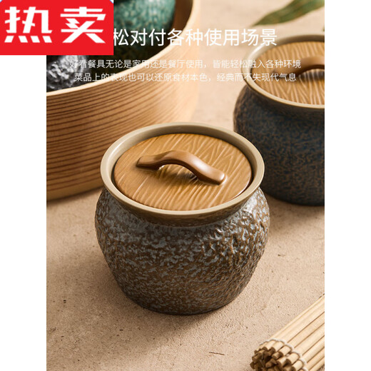 Tuojin imported high-quality yogurt from Germany, water-proof stew pot, earthen pot stew pot, soup pot, small pot of soup for one person, commercial Shaxian snacks, five-grain harvest, earthen pot stew pot, soup stew pot_brown