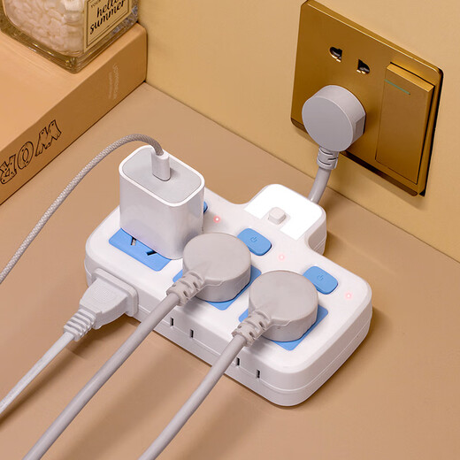 Nur Mittagssteckdose, kabelloser Konverter, Nachtlicht, USB-unabhängiger Schalter, Multifunktions-One-Turn-Multi-Positions-Slot, Multi-Loch-Funkkopf, One-Turn-drei reines Kupfer + Blitzschutz