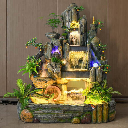 Large rockery fountain flowing water hotel office villa courtyard balcony club Fengshui rotund fish pond fortune landscape 686 large rockery [long 155* width 89* height 160c