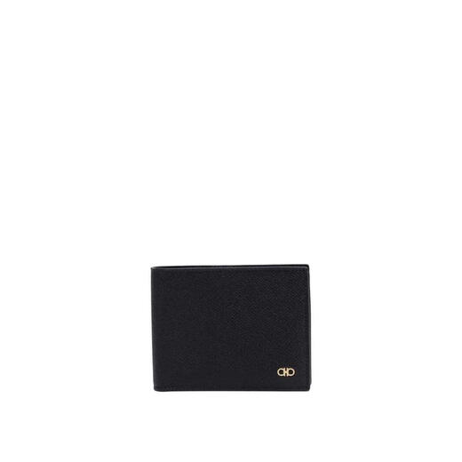Salvatore Ferragamo Leder Business Wallet Multifunktionskartenbeutel Long Wallet Business Travel Clutch Black Tu
