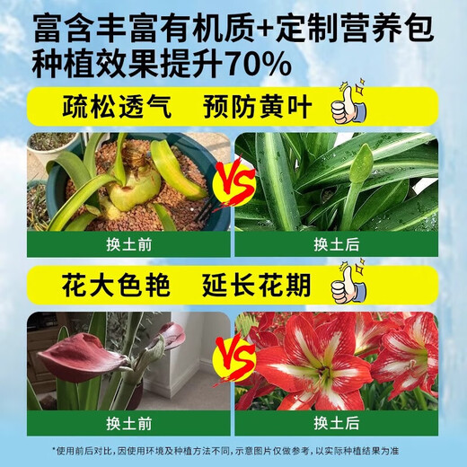 Amaryllis special soil bulb seed ball nutrient soil special fertilizer flower cultivation soil household organic soil Amaryllis special soil 10 liters