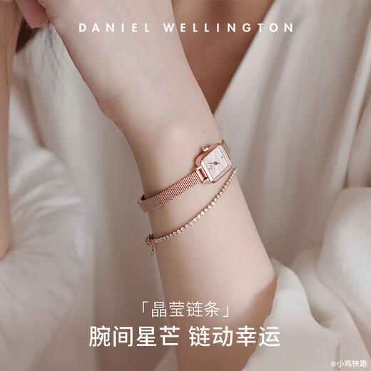 Daniel Wellington dw bracelet for women, starlight tennis bracelet, rose gold, fashionable and luxurious, birthday gift for girlfriend DW387