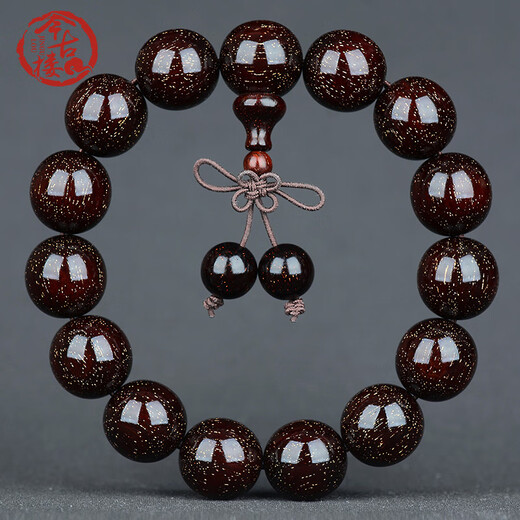 Das alte Gebäude Indianer kleines Blatt Rot Sandelholz, platzt mit altem Venusmaterial, 15 mm Herrenarmband Rot Sandelholz Buddha Perlen ein Ringarmband J3519