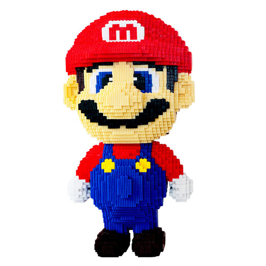 Hi Cai Pincai Pincai New Super Large Mario Medium Particle Decompression Tik Tok Internet Celebrity Building Blocks Adult Decompression 1049 Spring Flowers Bloom Violent Bear