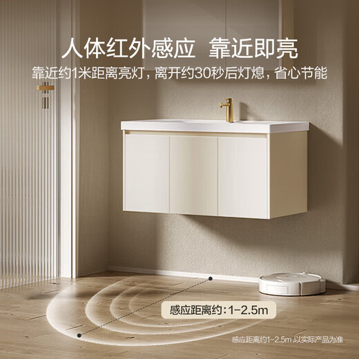 15恒洁卫浴浴室柜陶瓷一体盆卫生间洗脸盆柜洗漱台 [智能款]80cm(BC6189D)(直播间送