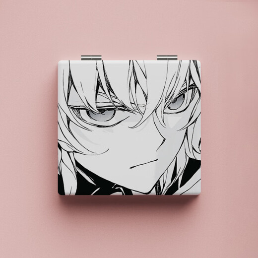 
CELEBON's End of Seraphimony Michel Fan Anime Peripheral Portable Mirror Two-dimensional Handheld Makeup Mirror C1049-Double-Side Pattern Makeup Mirror