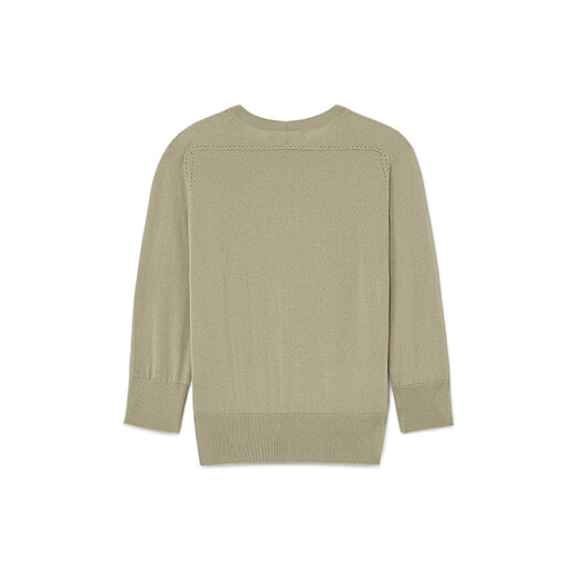 Loro Piana/Nuoyou Pianya LP Women's Piuma Sweater Cashmere Jersey Round Neck Long Sleeve Pullover 2025 New Sage Green 46