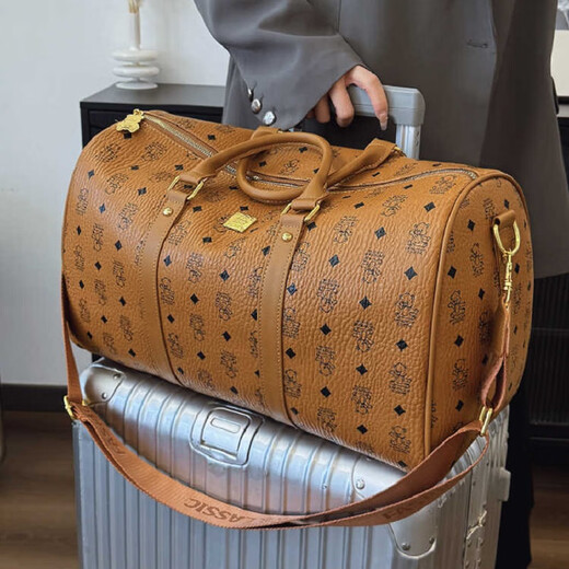 REINHARDT旅行包大容量女士短途轻便手提出差行李包户外旅游运动男士健身包 黄色